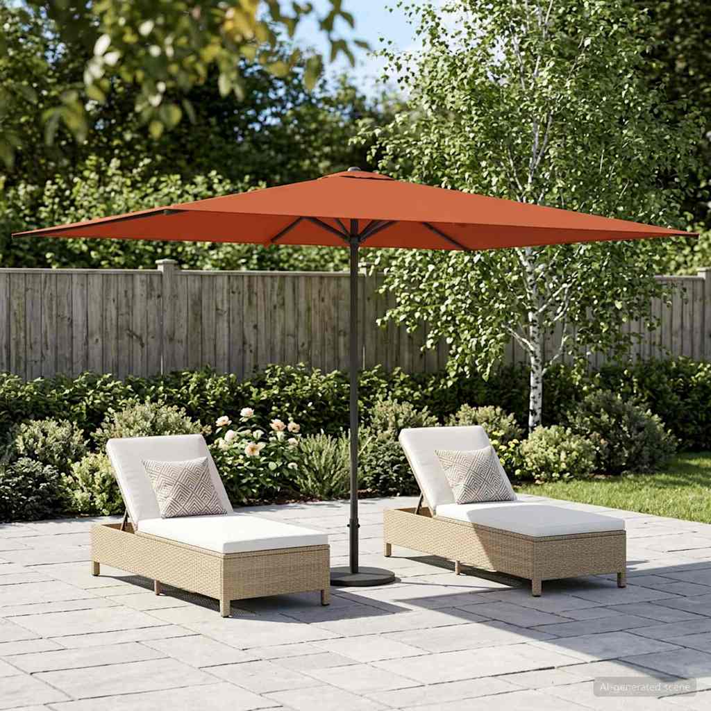 vidaXL Tuinparasol 200 x 300 cm Polyester Rechthoekig Crèmekleurig