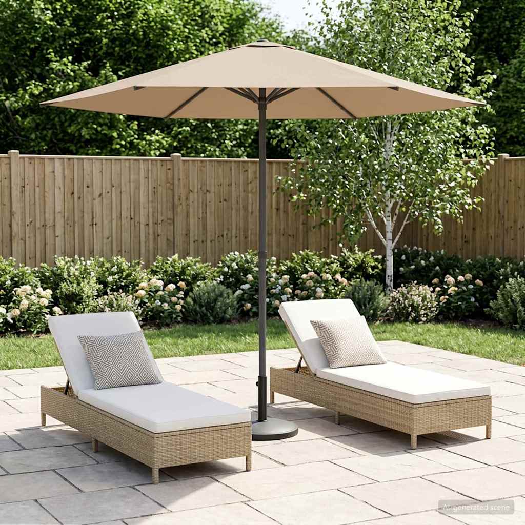 vidaXL Tuinparasol 200 x 300 cm Polyester Rechthoekig Crèmekleurig