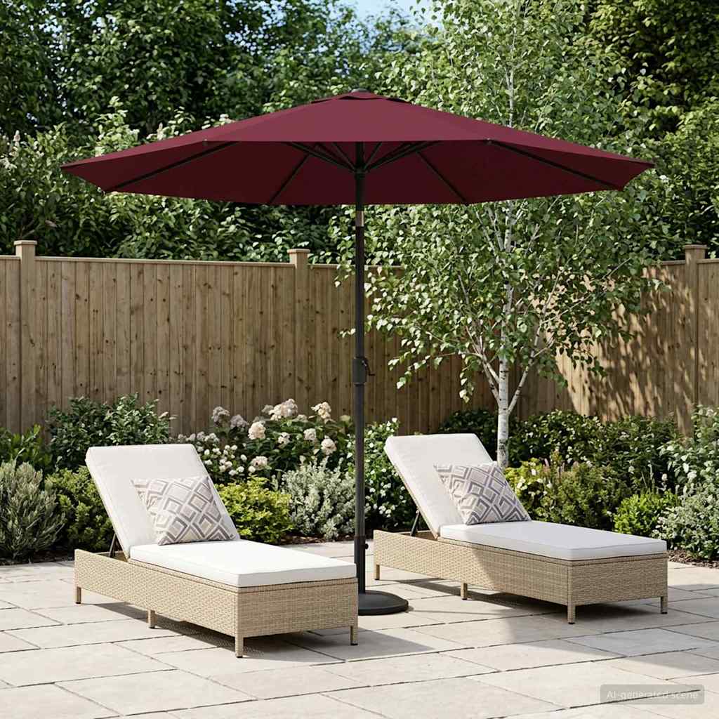 vidaXL Tuinparasol 200 x 300 cm Polyester Rechthoekig Crèmekleurig