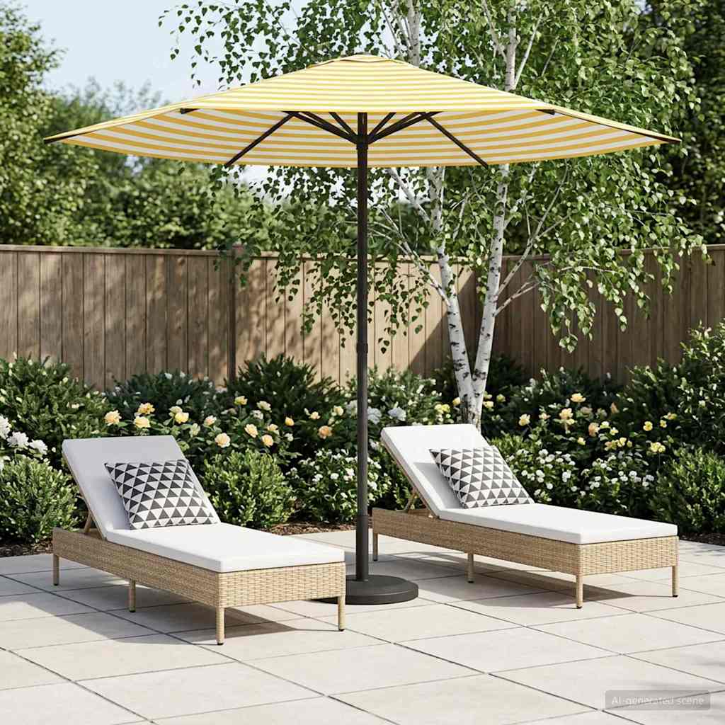 vidaXL Tuinparasol 200 x 300 cm Polyester Rechthoekig Crèmekleurig