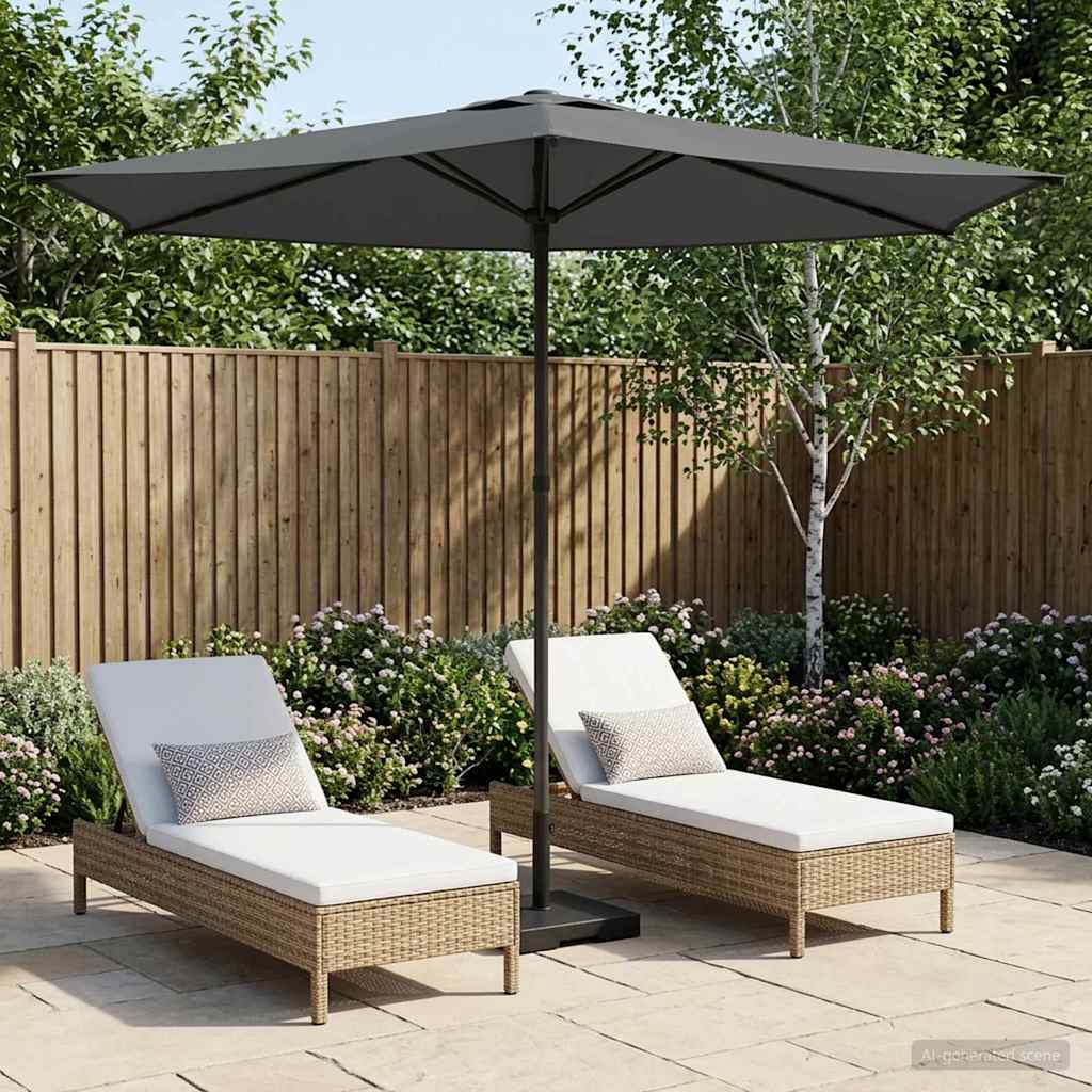 vidaXL Tuinparasol 200 x 300 cm Polyester Rechthoekig Crèmekleurig