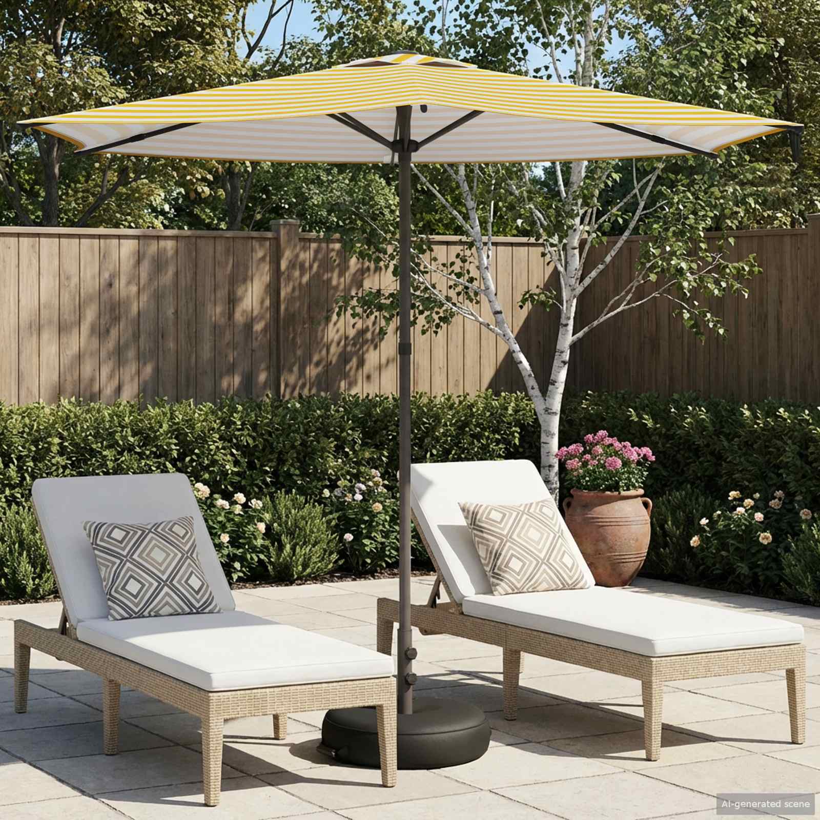 vidaXL Tuinparasol 200 x 300 cm Polyester Rechthoekig Crèmekleurig