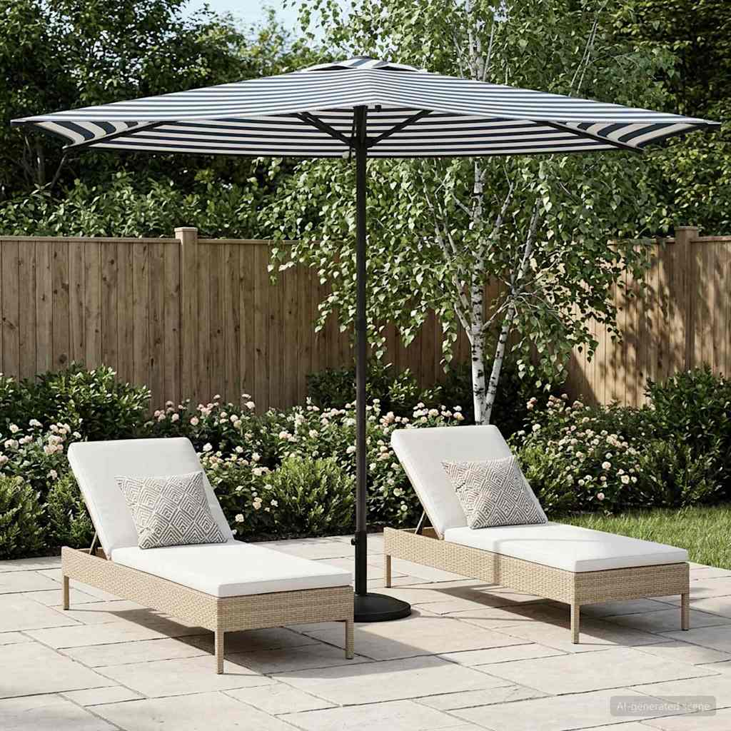 vidaXL Tuinparasol 200 x 300 cm Polyester Rechthoekig Crèmekleurig