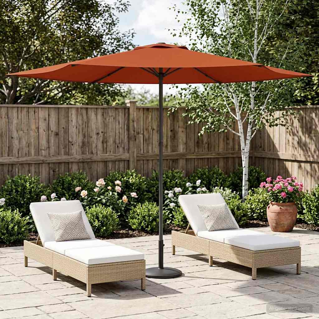 vidaXL Tuinparasol 200 x 300 cm Polyester Rechthoekig Crèmekleurig
