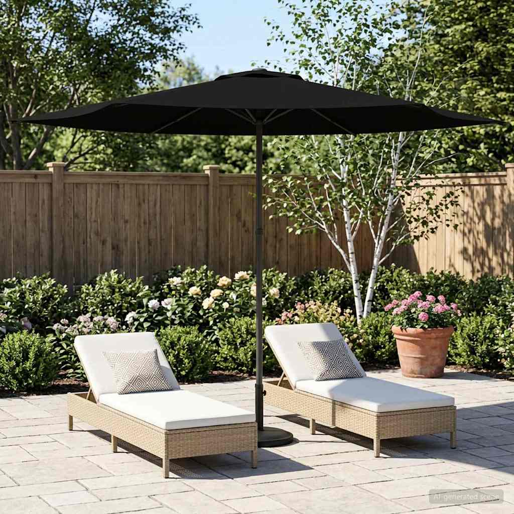 vidaXL Tuinparasol 200 x 300 cm Polyester Rechthoekig Crèmekleurig