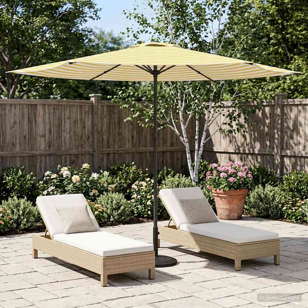 vidaXL Tuinparasol 200 x 300 cm Polyester Rechthoekig Crèmekleurig