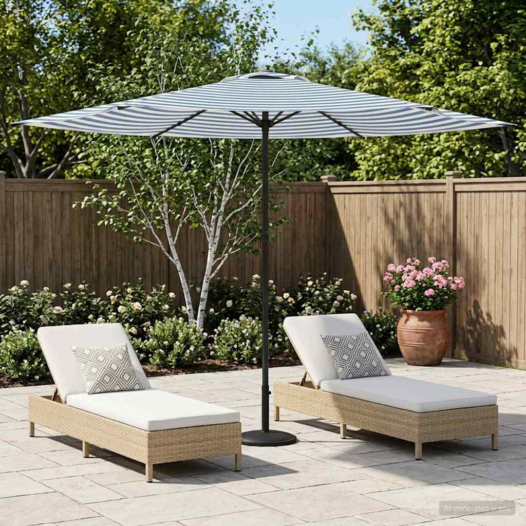 vidaXL Tuinparasol 200 x 300 cm Polyester Rechthoekig Crèmekleurig