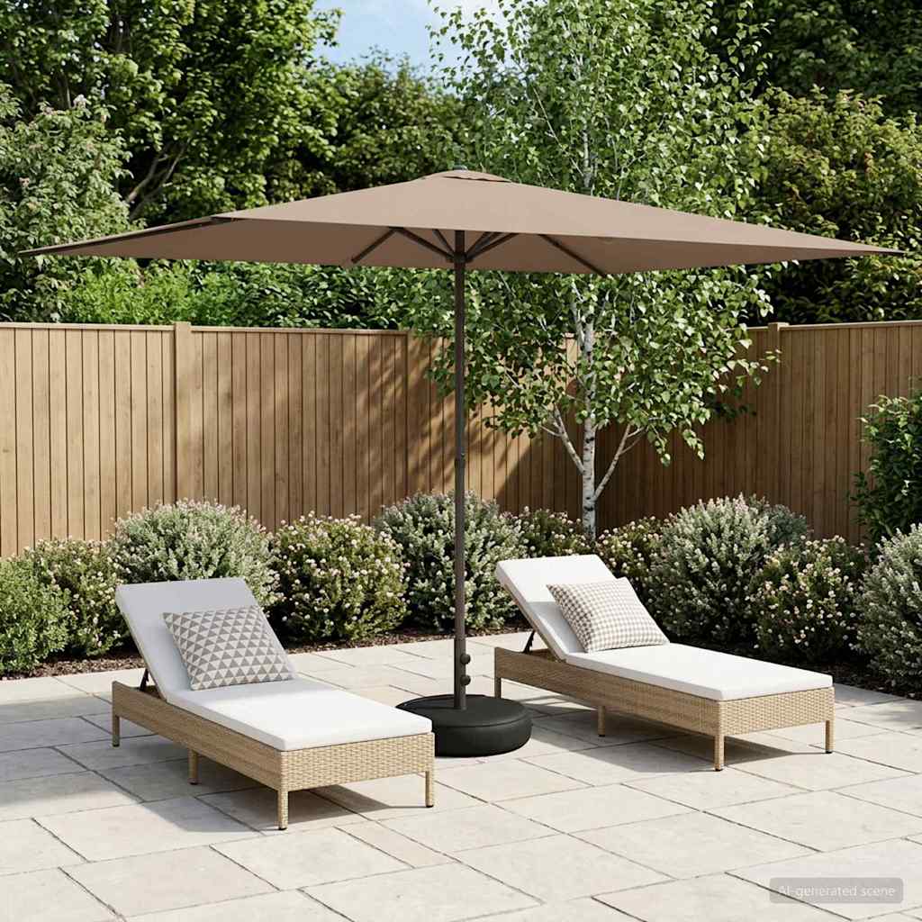 vidaXL Tuinparasol 200 x 300 cm Polyester Rechthoekig Crèmekleurig