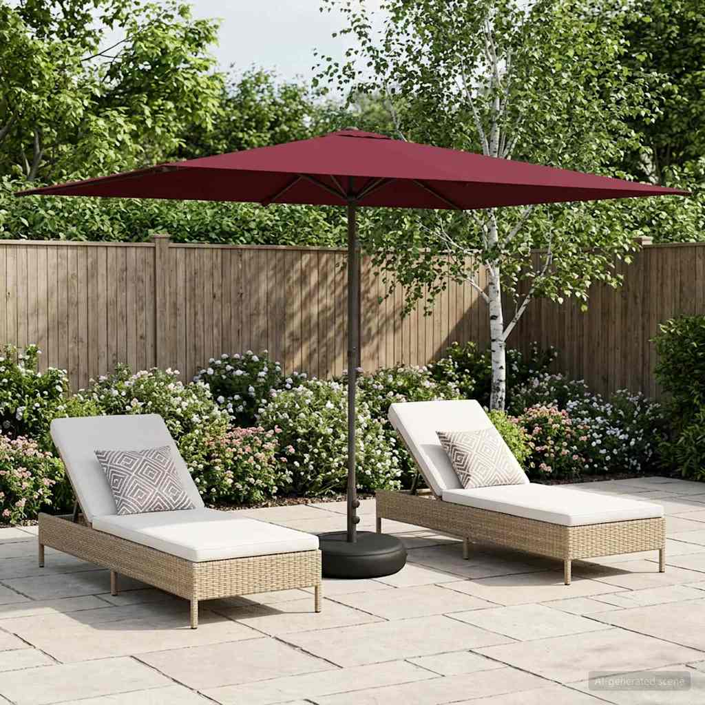 vidaXL Tuinparasol 200 x 300 cm Polyester Rechthoekig Crèmekleurig