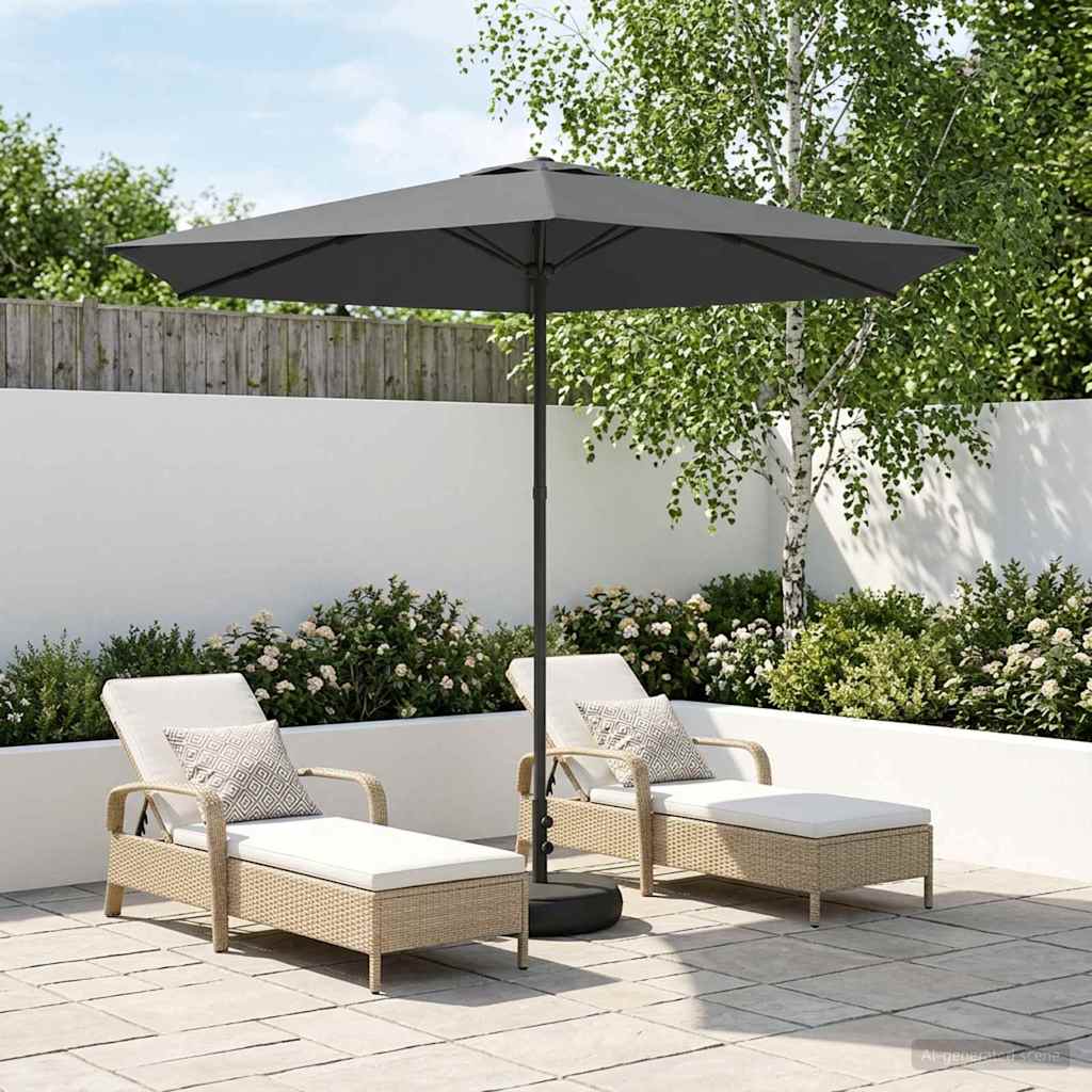 vidaXL Tuinparasol 200 x 300 cm Polyester Rechthoekig Crèmekleurig