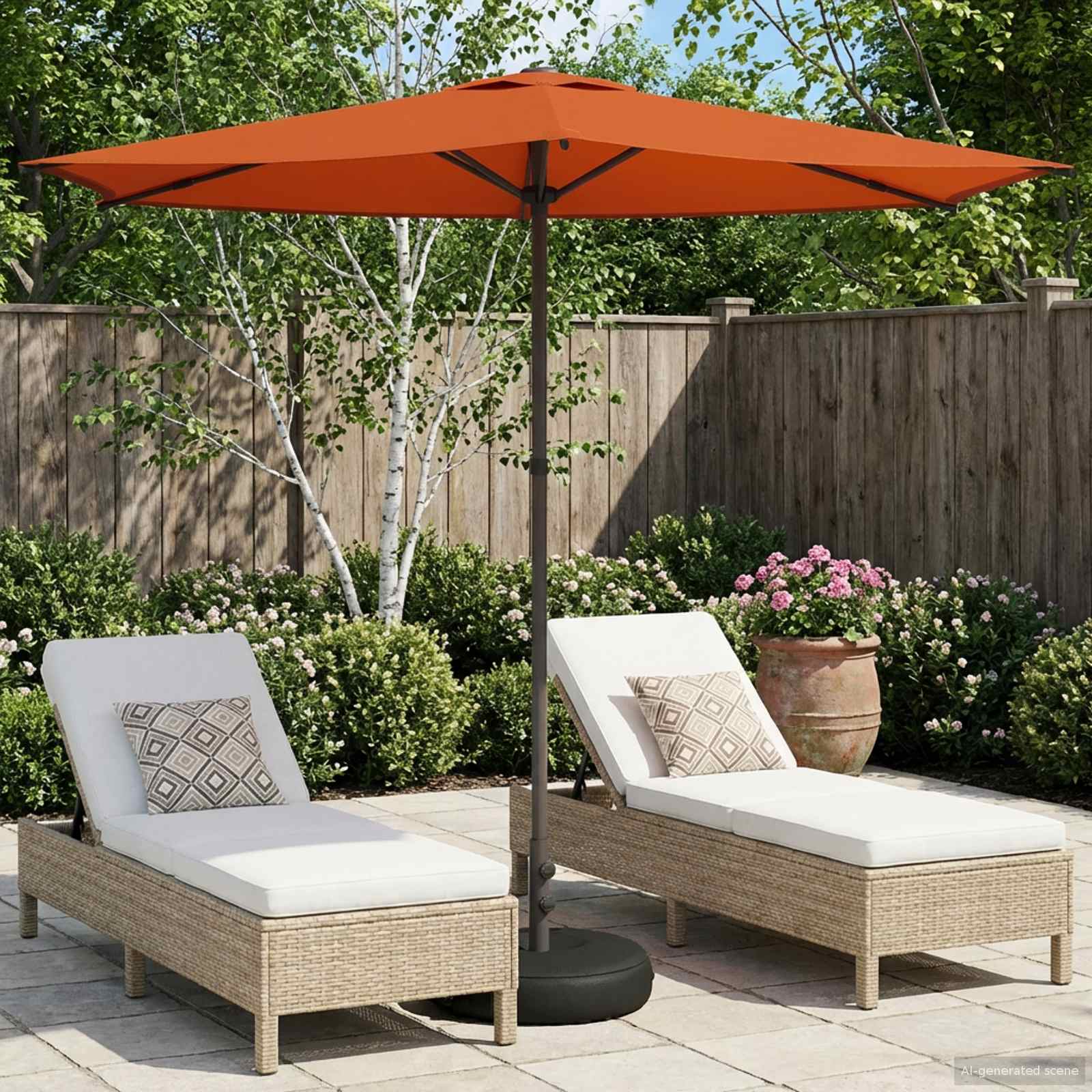 vidaXL Tuinparasol 200 x 300 cm Polyester Rechthoekig Crèmekleurig