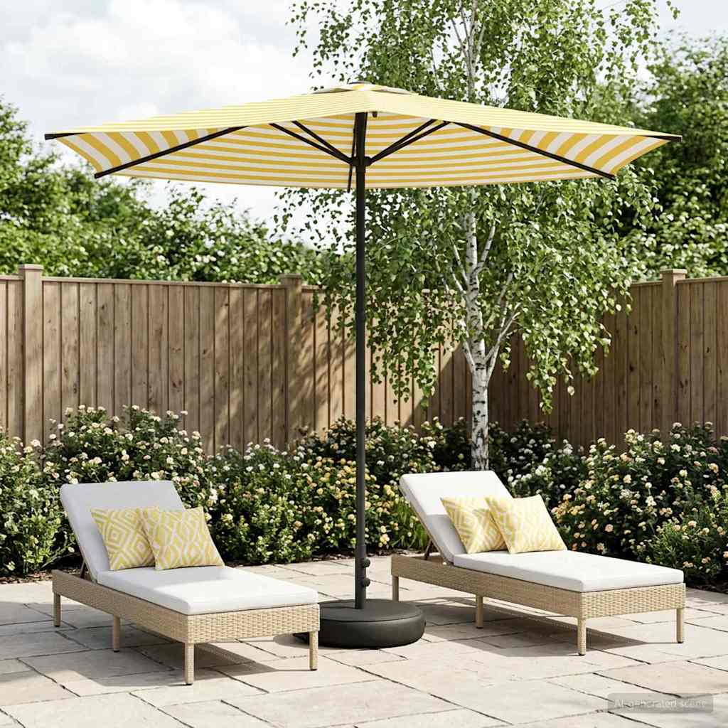vidaXL Tuinparasol 200 x 300 cm Polyester Rechthoekig Crèmekleurig