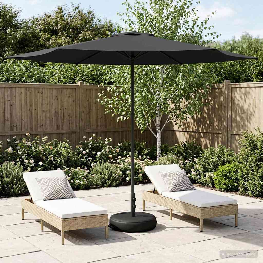 vidaXL Tuinparasol 200 x 300 cm Polyester Rechthoekig Crèmekleurig