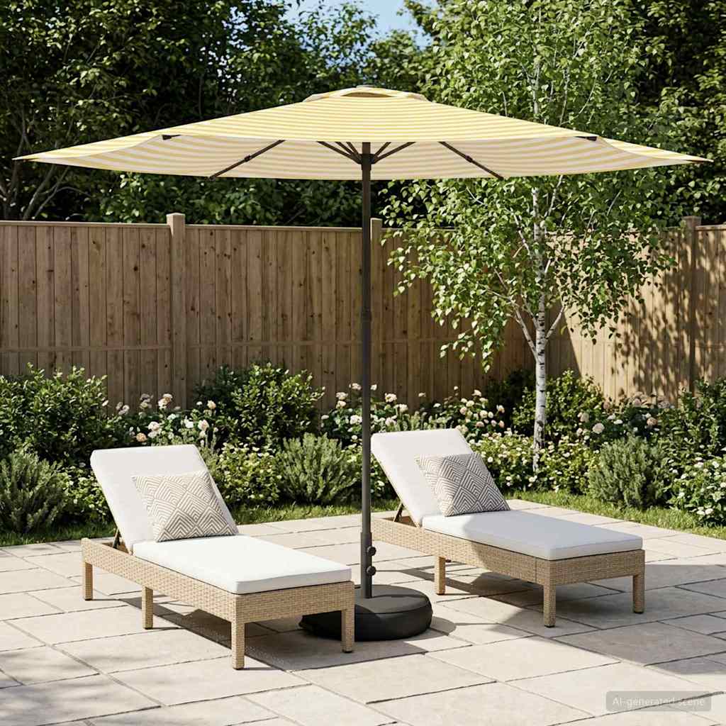 vidaXL Tuinparasol 200 x 300 cm Polyester Rechthoekig Crèmekleurig