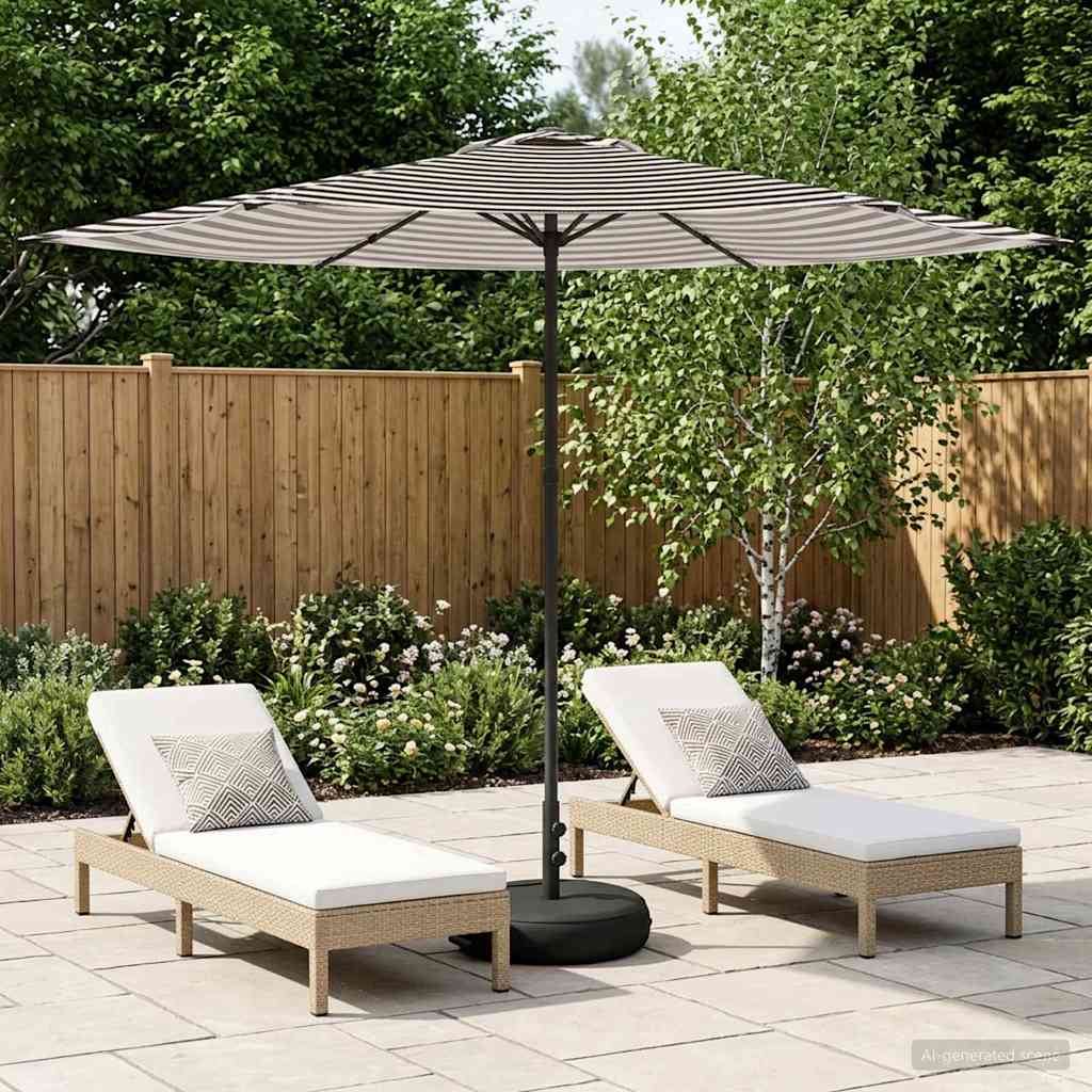 vidaXL Tuinparasol 200 x 300 cm Polyester Rechthoekig Crèmekleurig