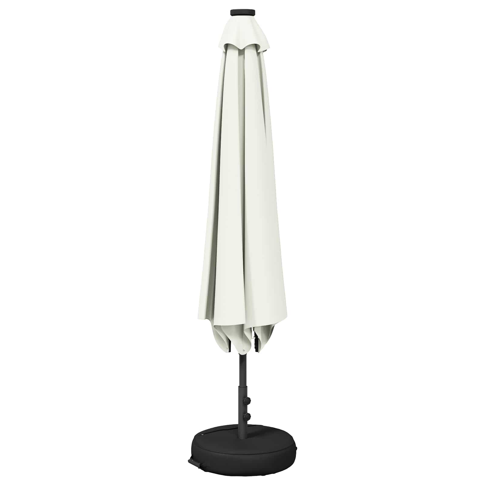 vidaXL Tuinparasol met LED-lampen en voet 200 x 300 cm Polyester