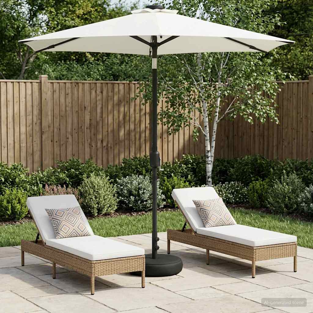vidaXL Tuinparasol met LED-lampen en voet 200 x 300 cm Polyester