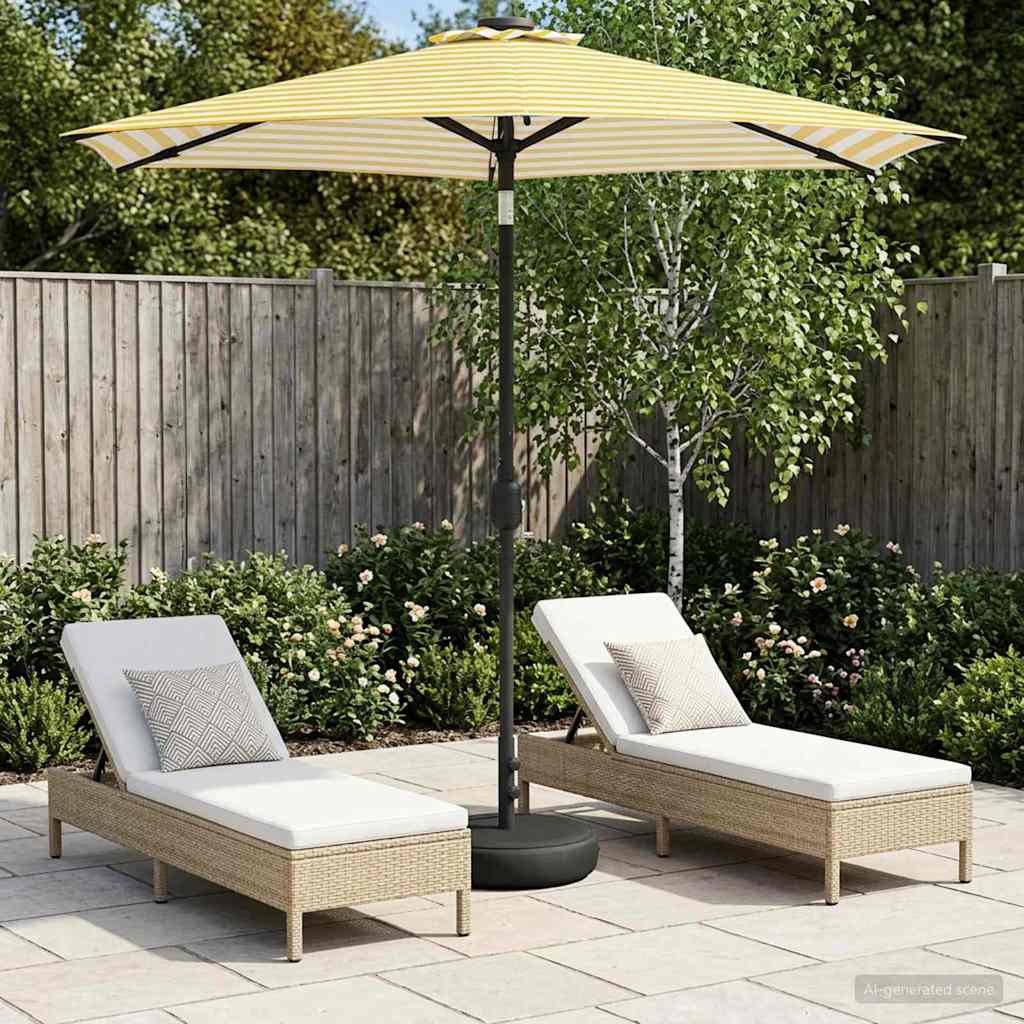 vidaXL Tuinparasol met LED-lampen en voet 200 x 300 cm Polyester