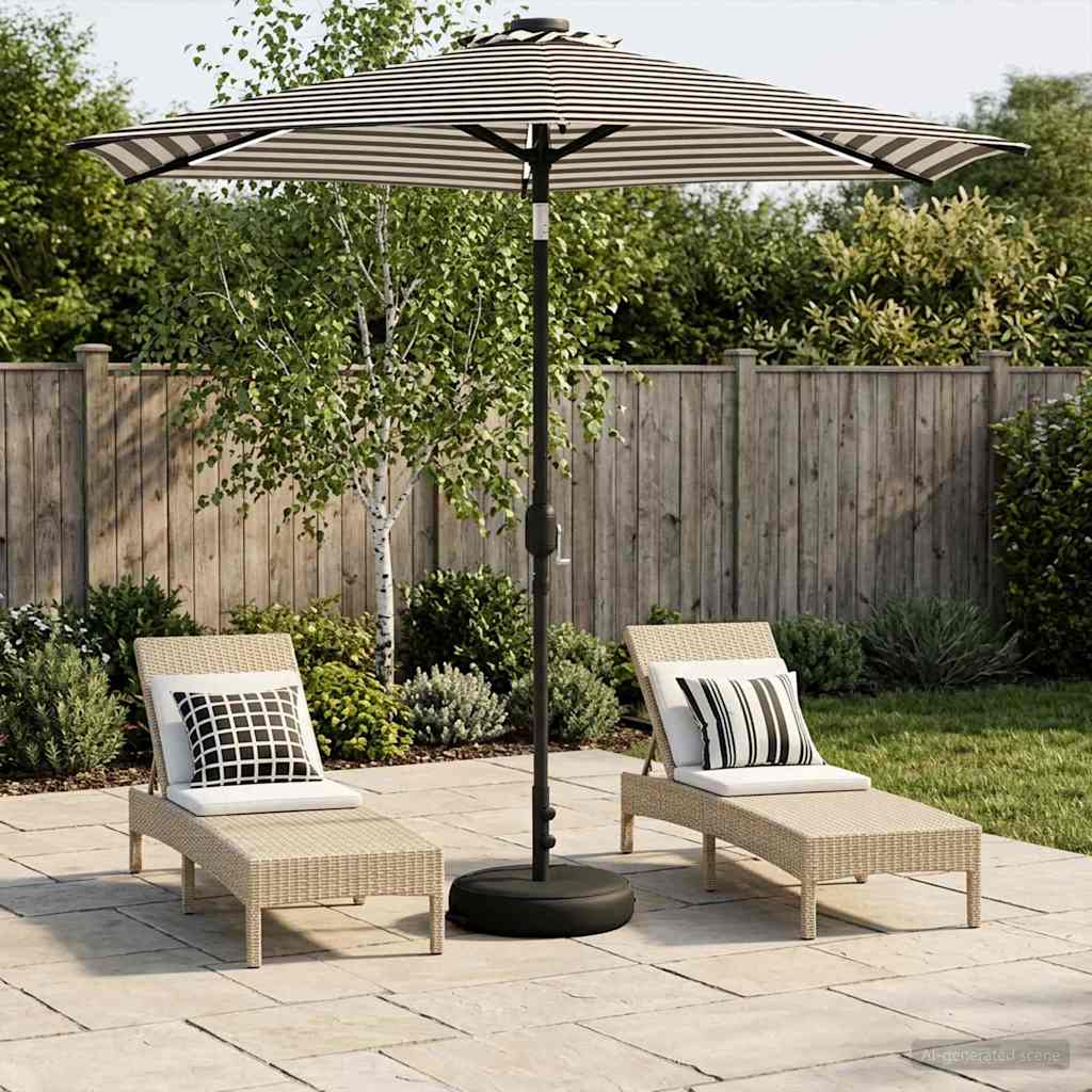 vidaXL Tuinparasol met LED-lampen en voet 200 x 300 cm Polyester