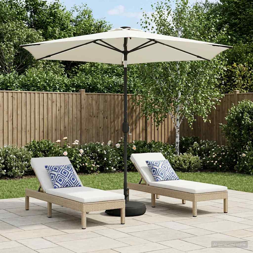vidaXL Tuinparasol met LED-lampen en voet 200 x 300 cm Polyester