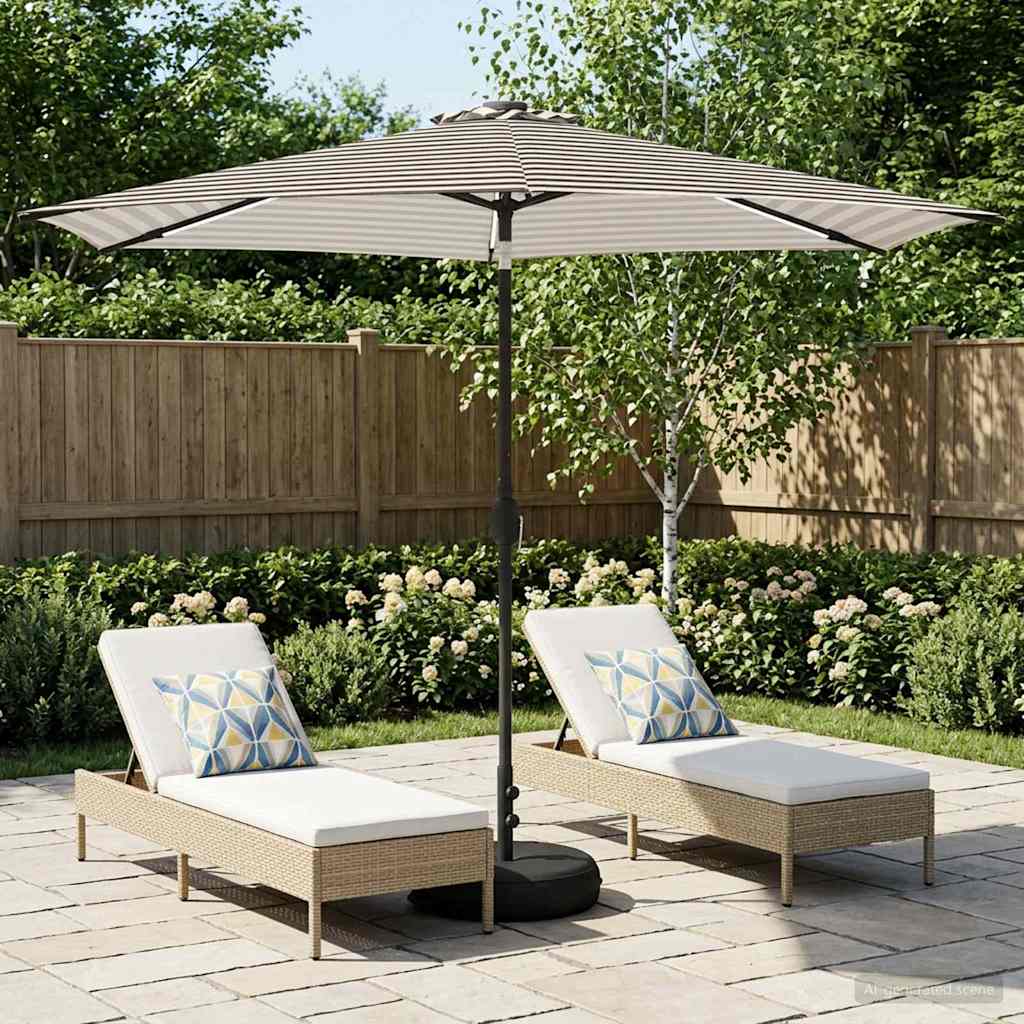 vidaXL Tuinparasol met LED-lampen en voet 200 x 300 cm Polyester