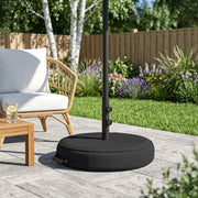 vidaXL Patio Parasolvoet 50 x 50 cm Staal Zwart