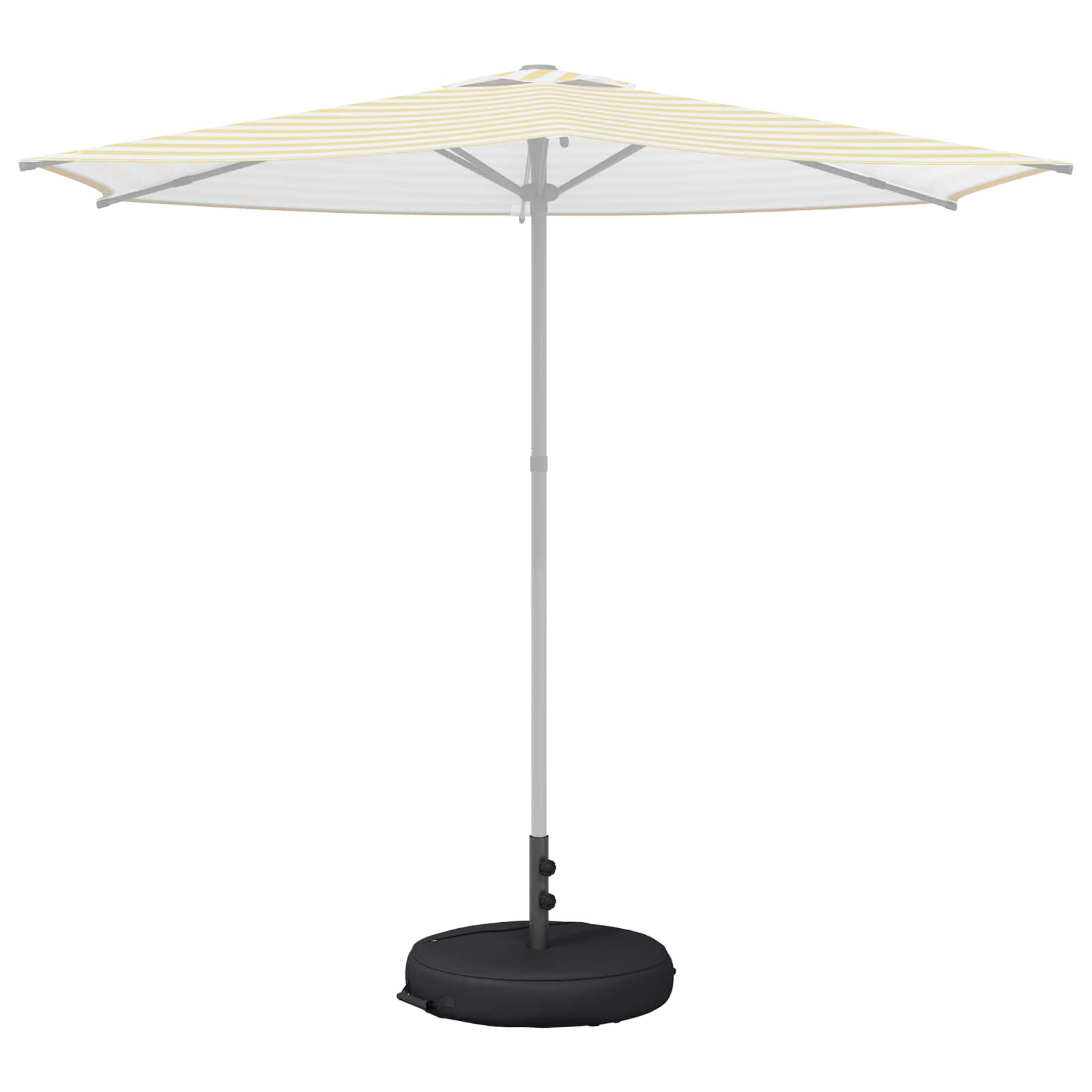 vidaXL Patio Parasolvoet 50 x 50 cm Staal Zwart