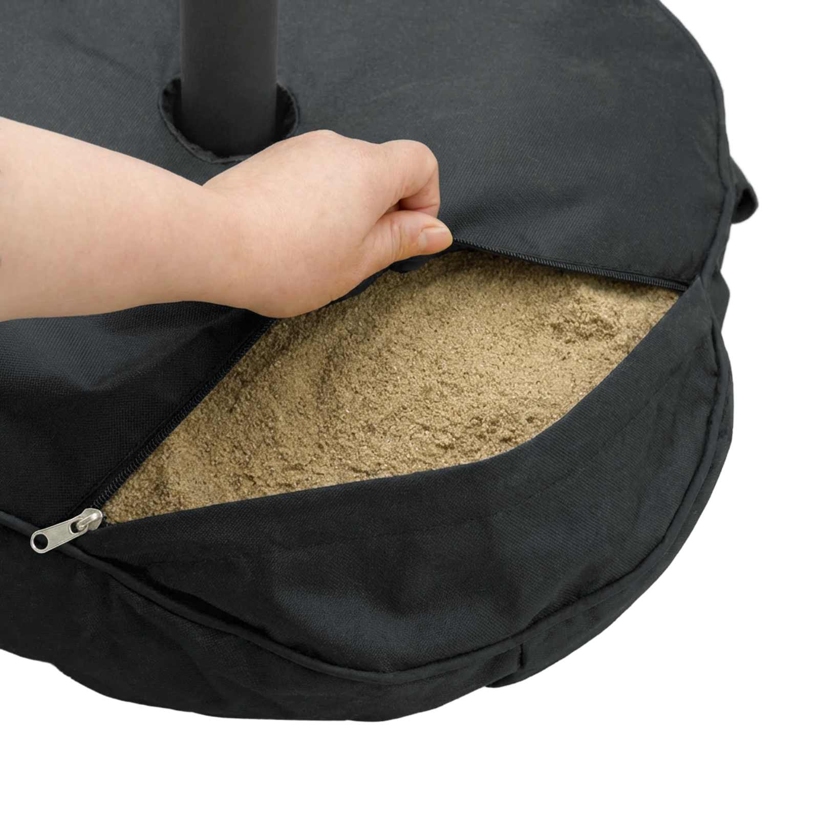 vidaXL Patio Parasolvoet 50 x 50 cm Staal Zwart