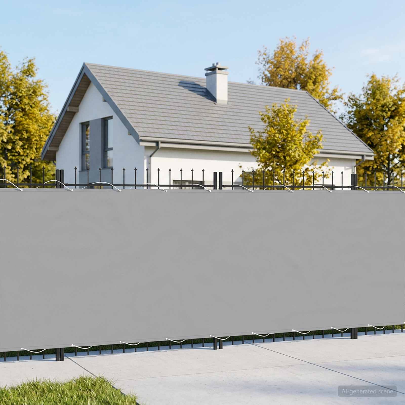 vidaXL Balkon Scherm Lichtgrijs 100 x 200 cm Oxford Stof