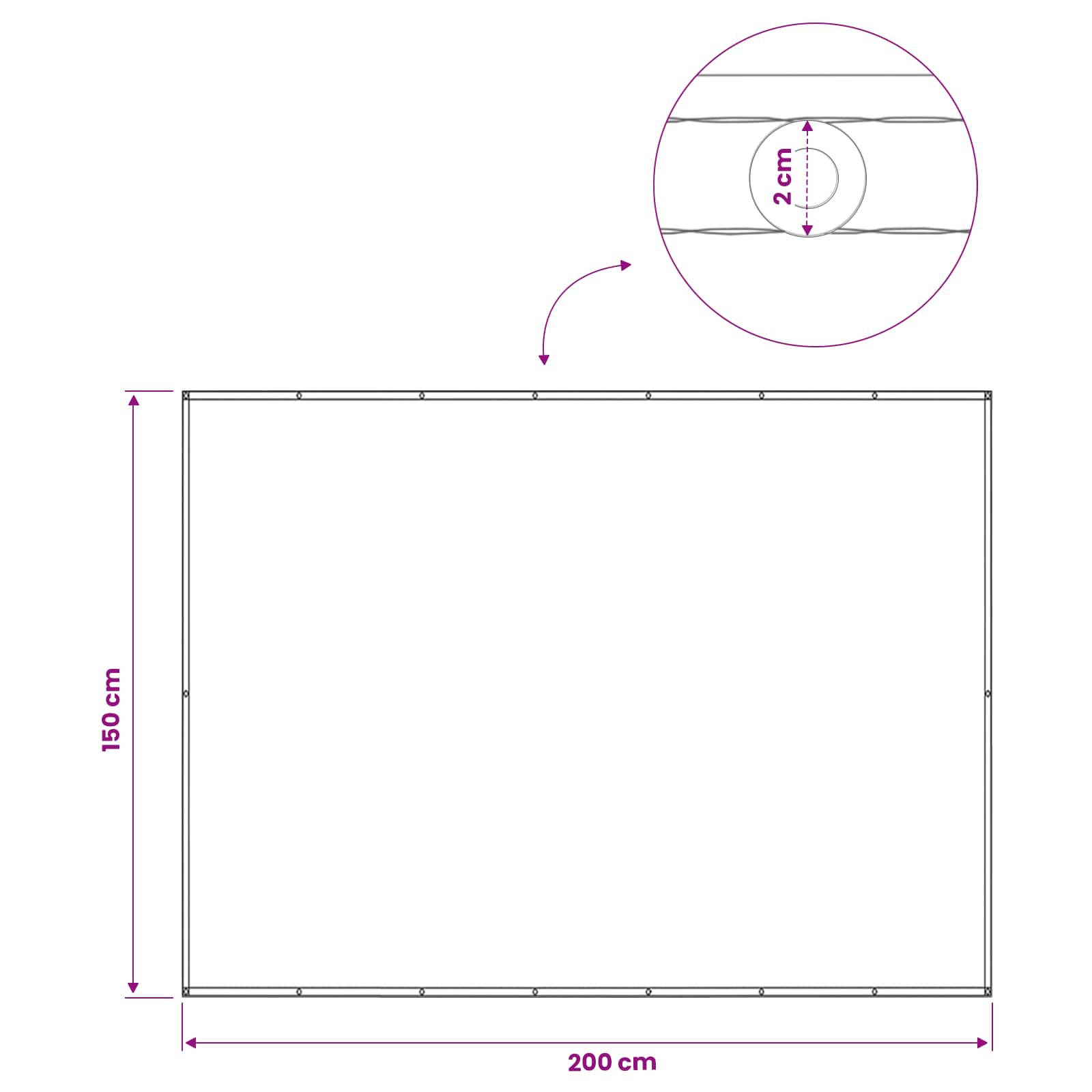vidaXL Balkon Scherm Lichtgrijs 100 x 200 cm Oxford Stof
