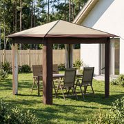 vidaXL Gazebo zonder Zijwand 2,6 x 2,6 m Crème en bruin