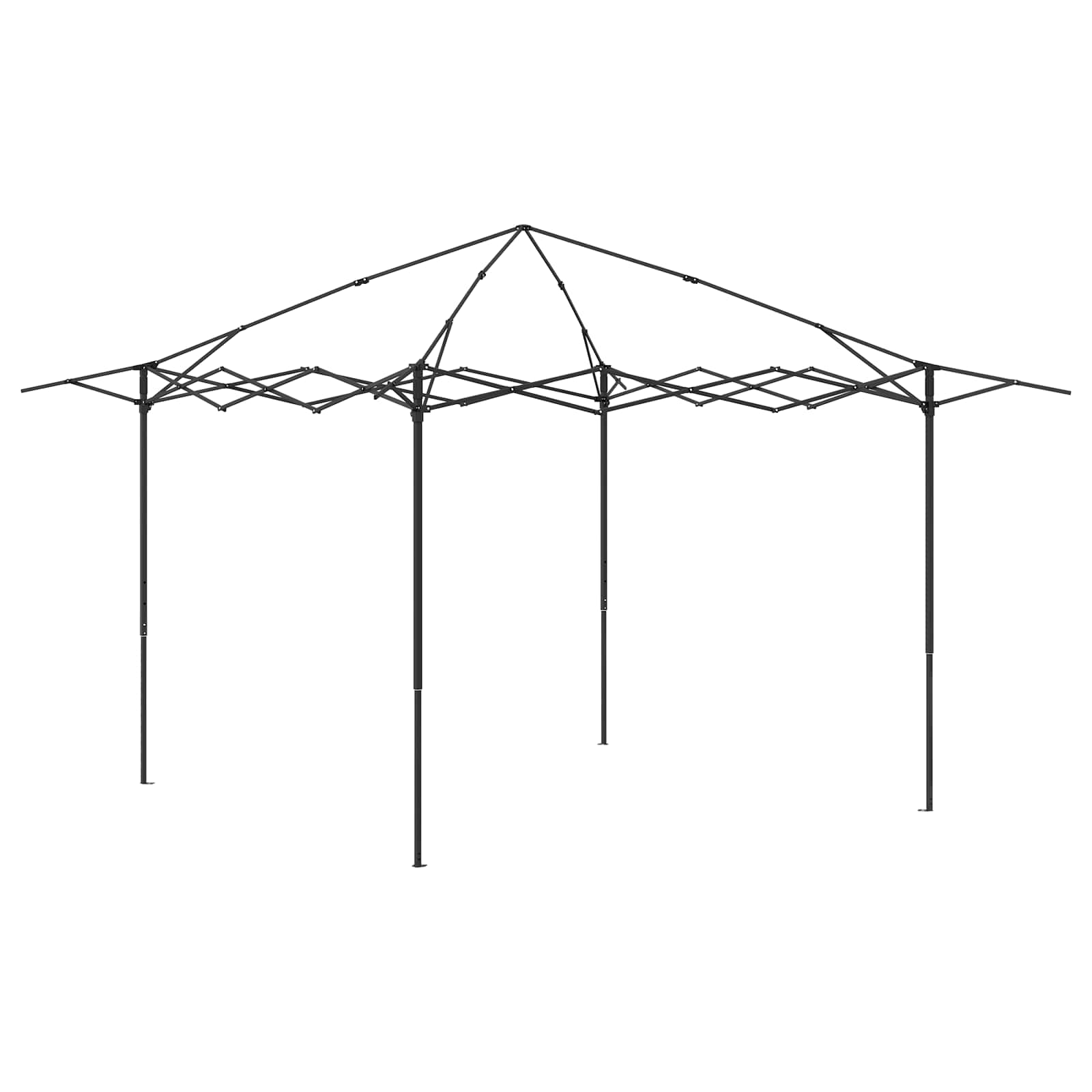 vidaXL Paviljoen zonder Zijwand 4 x 4 m Crème en bruin