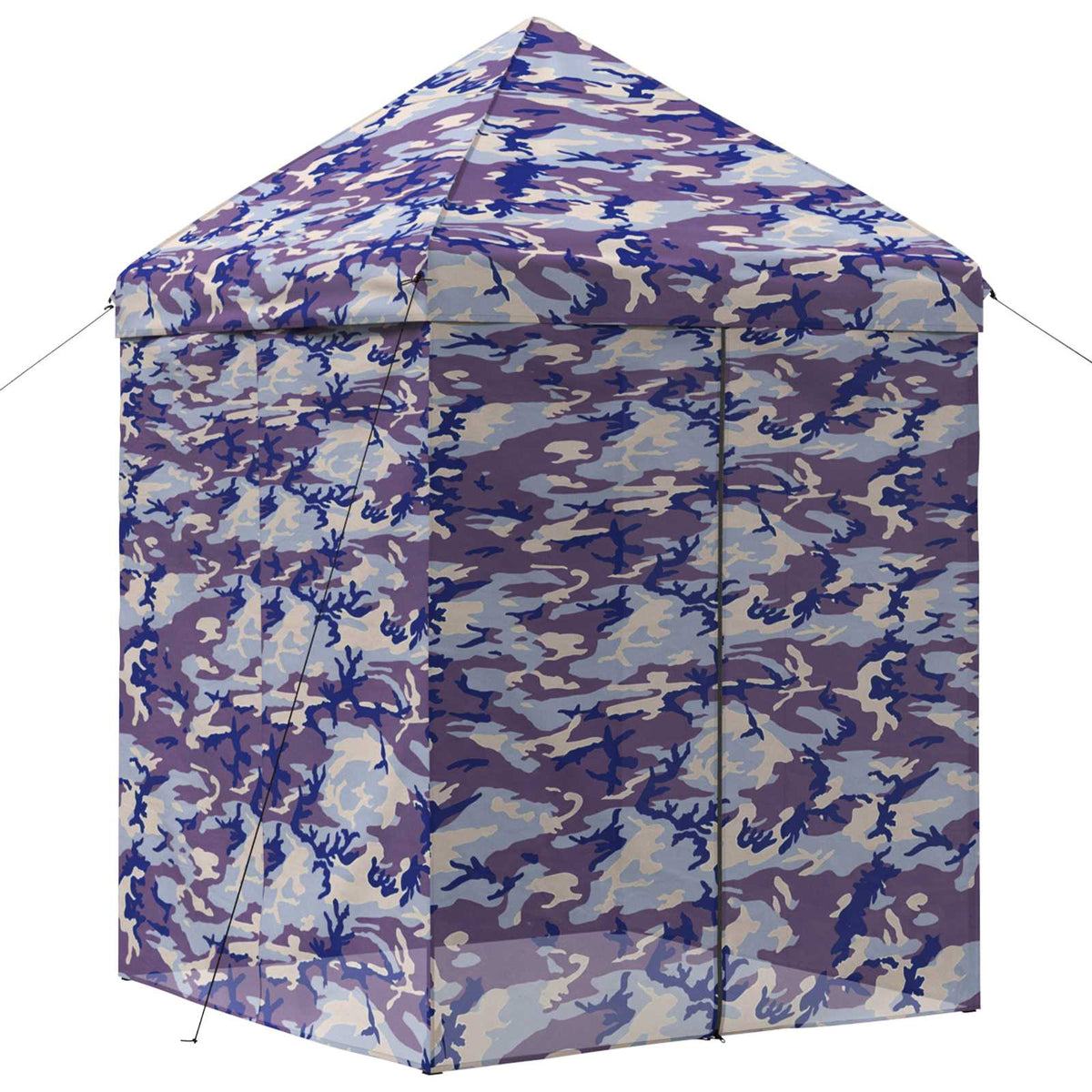 vidaXL Pop-up Gazebo met 4 Zijwanden 2 x 2 m Blauw Camouflage