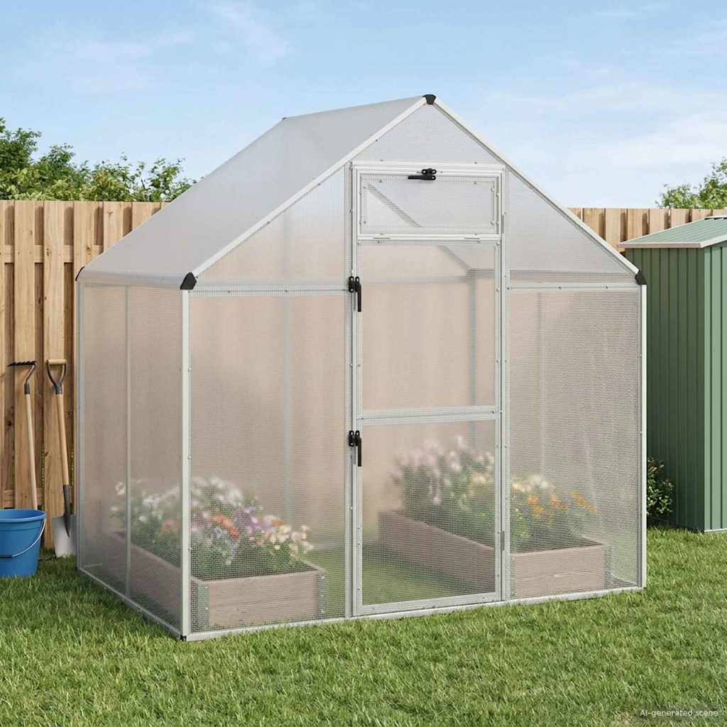 vidaXL Vogelkooi Zilverkleurig 181,5 x 110,5 x 173,5 cm