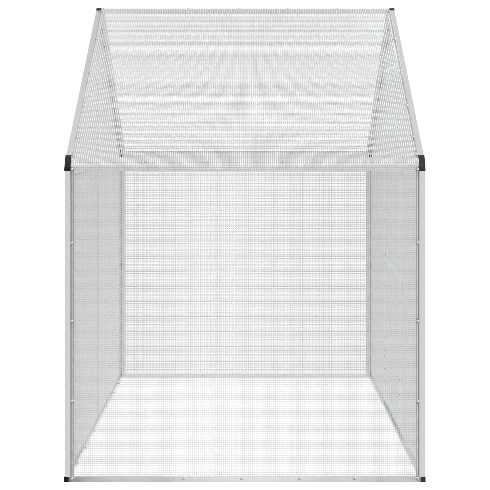 vidaXL Vogelkooi Zilverkleurig 181,5 x 110,5 x 173,5 cm