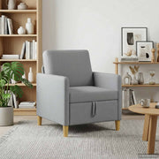 vidaXL Bank met opslag Lichtgrijs 72 x 78 x 87 cm Polyester