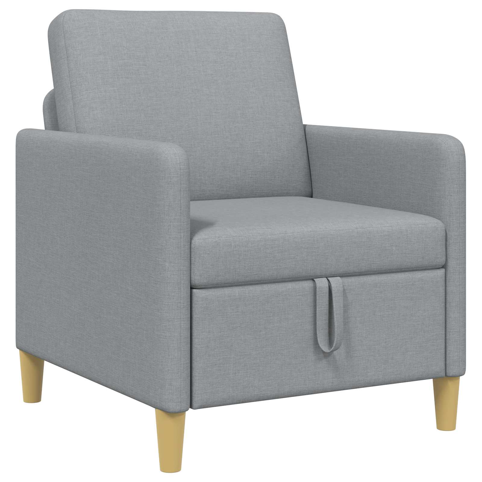 vidaXL Bank met opslag Lichtgrijs 72 x 78 x 87 cm Polyester