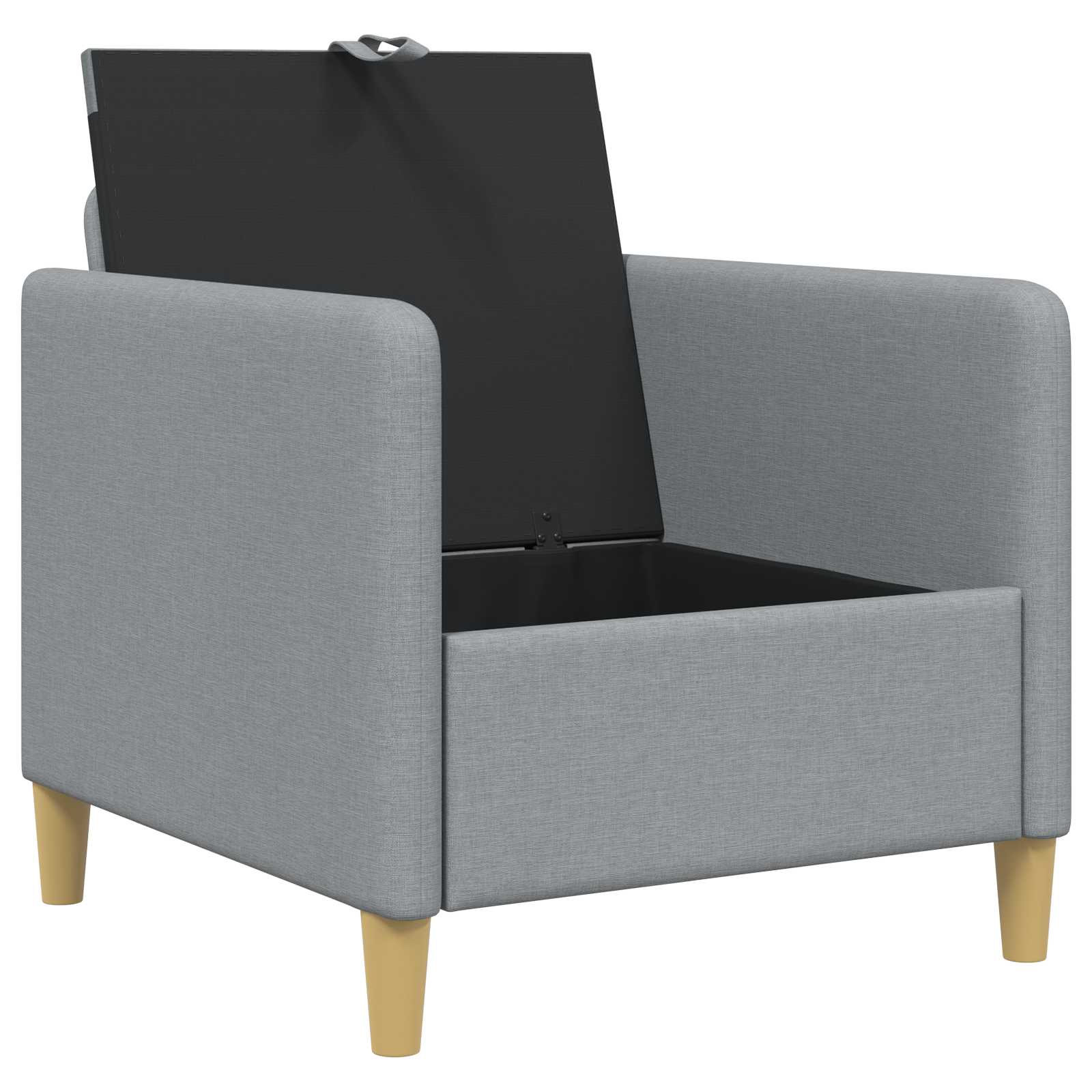 vidaXL Bank met opslag Lichtgrijs 72 x 78 x 87 cm Polyester
