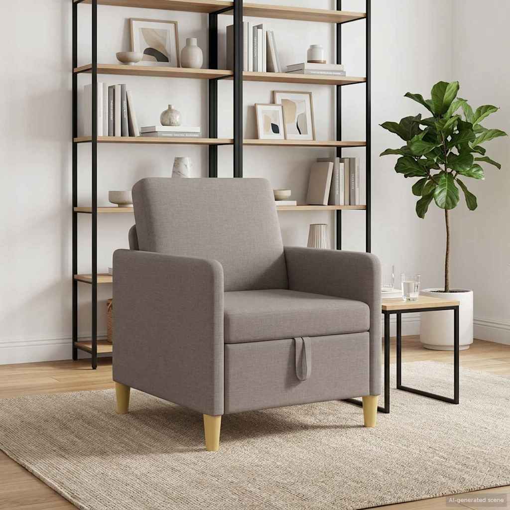 vidaXL Bank met opslag Lichtgrijs 72 x 78 x 87 cm Polyester