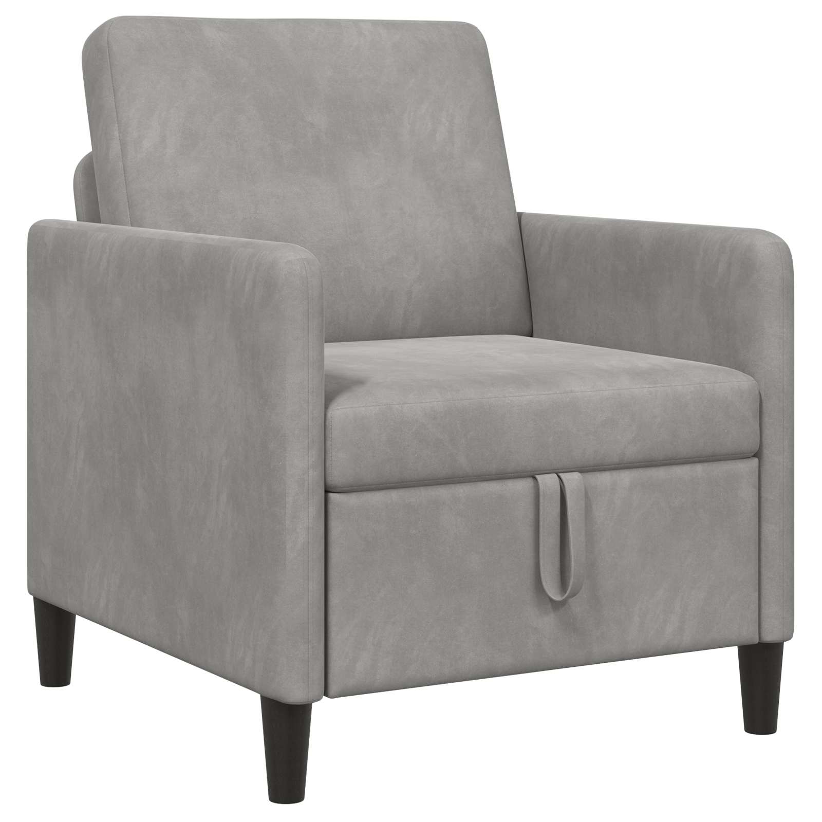 vidaXL Bank met opslag Lichtgrijs 72 x 78 x 87 cm Polyester