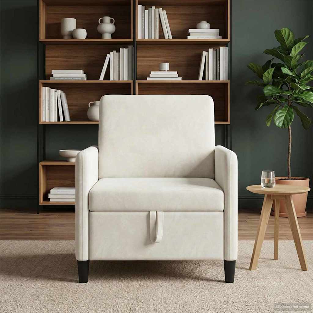 vidaXL Bank met opslag Lichtgrijs 72 x 78 x 87 cm Polyester