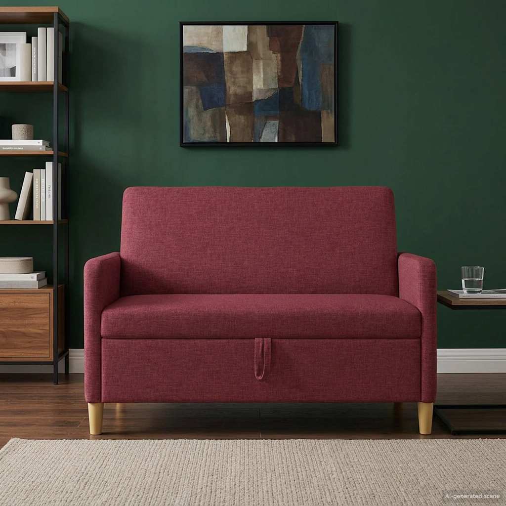 vidaXL Bank met opslag Lichtgrijs 72 x 78 x 87 cm Polyester