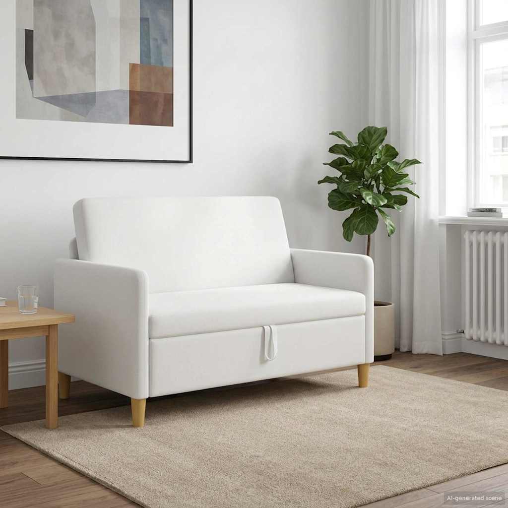 vidaXL Bank met opslag Lichtgrijs 72 x 78 x 87 cm Polyester