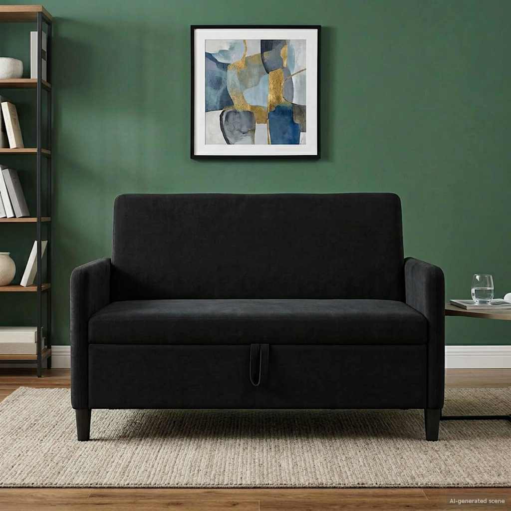 vidaXL Bank met opslag Lichtgrijs 72 x 78 x 87 cm Polyester