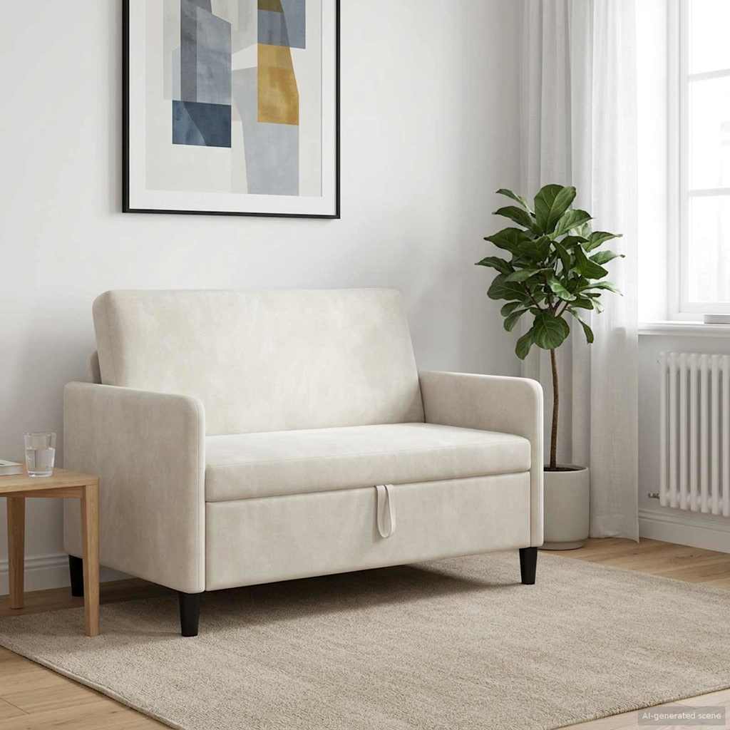 vidaXL Bank met opslag Lichtgrijs 72 x 78 x 87 cm Polyester