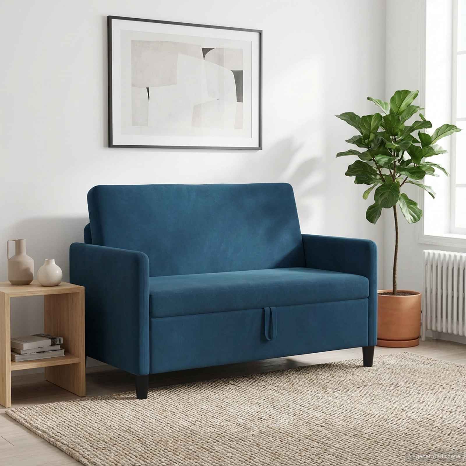 vidaXL Bank met opslag Lichtgrijs 72 x 78 x 87 cm Polyester