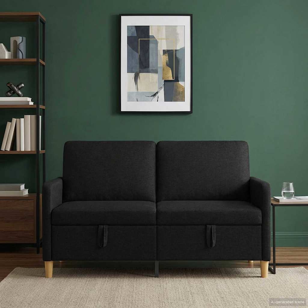 vidaXL Bank met opslag Lichtgrijs 72 x 78 x 87 cm Polyester