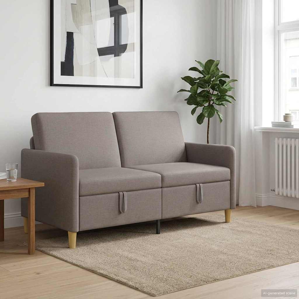 vidaXL Bank met opslag Lichtgrijs 72 x 78 x 87 cm Polyester