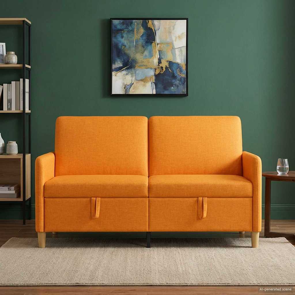 vidaXL Bank met opslag Lichtgrijs 72 x 78 x 87 cm Polyester