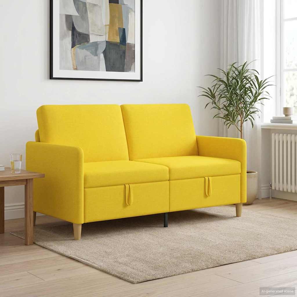 vidaXL Bank met opslag Lichtgrijs 72 x 78 x 87 cm Polyester